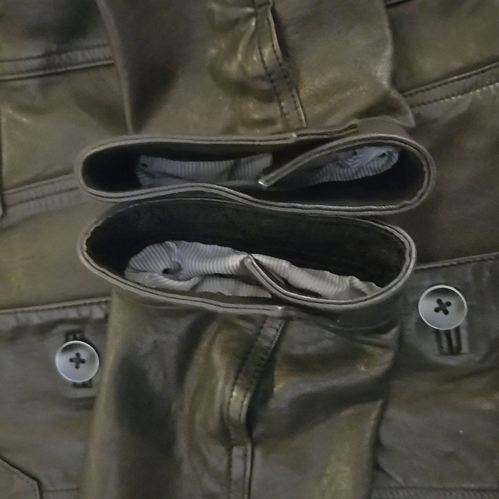 GAP Button Front Leather Jacket - image 4